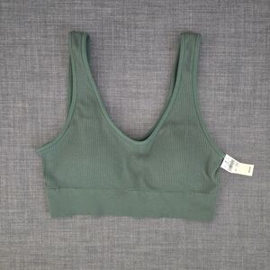 Aerie Green Ribbed Bra